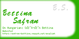 bettina safran business card